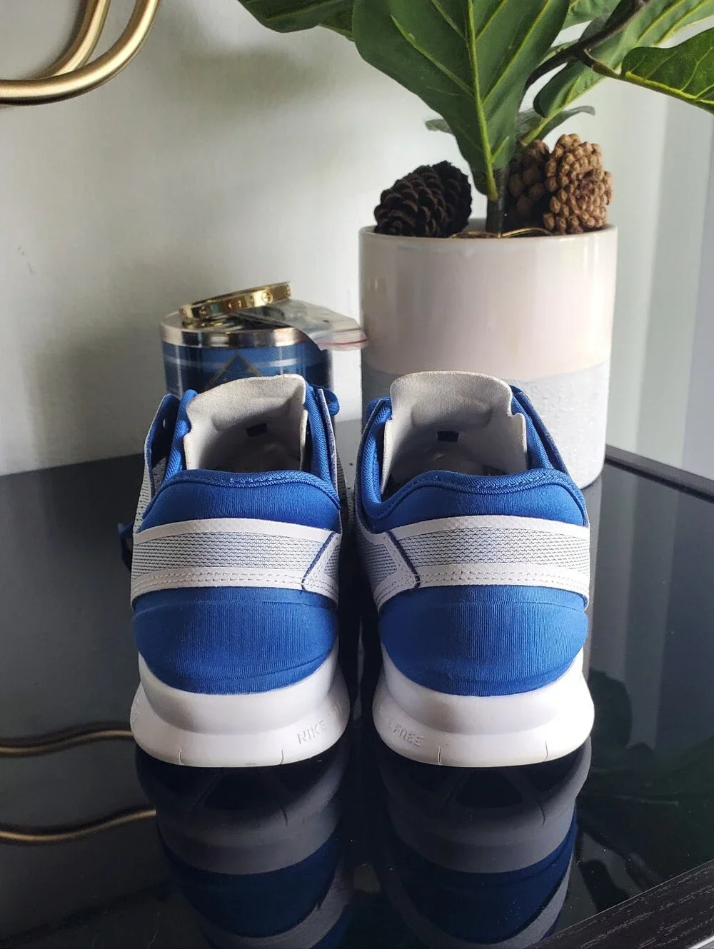 💕 Nike 💕 Women's White And Blue Trainers Size 7.5